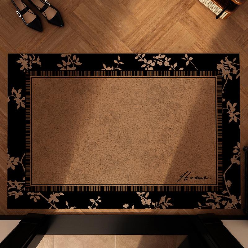 Medieval Style Light Luxury High-End Door Floor Mat Silk Ring Floor Mat Door Carpet Pvc Can Be Cut And Dirt-Resistant Floor Mat