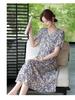 Elegant Floral Mid-Length Summer Dress for Middle-Aged Women