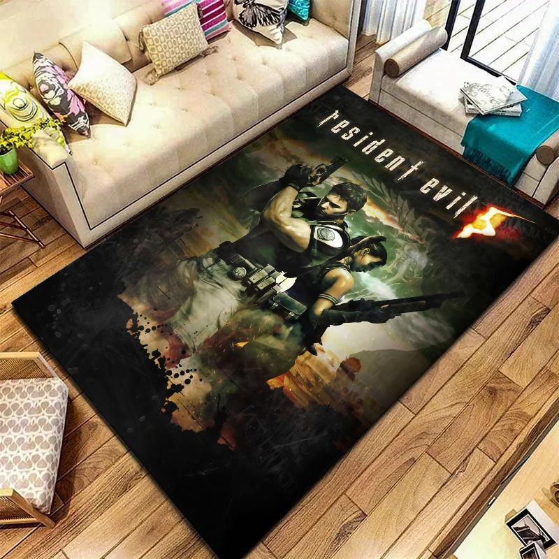 Resident Evil Carpet Rug for Living Room Bedroom Home Sofa Decoration,Kids play Nonslip Floor Mat