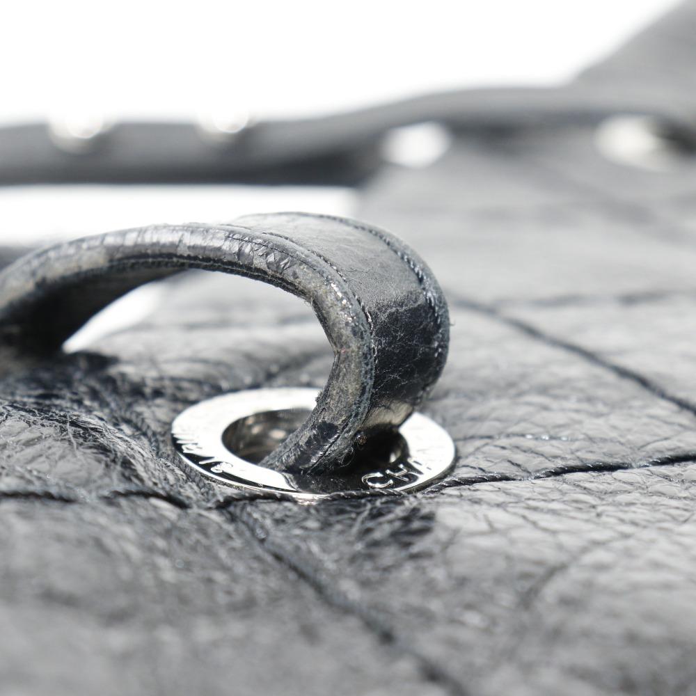 Chanel On the Load Tote Bag A48019 COCO Mark Black Leather Women Used