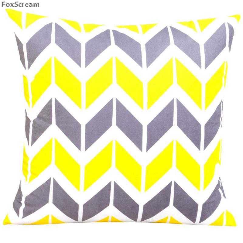 Nordic Style Decorative Pillows Cushion Yellow Gray Geometric Cases Cover Home Decor Black White