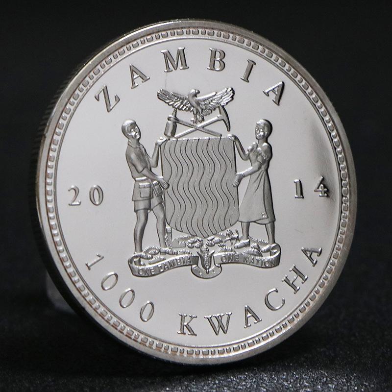African Zambian commemorative coins, elephant silver coins, wildlife, African savannah, buffalo commemorative coins, Christmas gift, Stocking stuffers