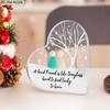 Friendship Gift for Women & Men - "A Good Friend Is Like Seaglass" Plaque, with Snowflake & Tree Design Suitable for Desk, Shelf, Office Decor - Th