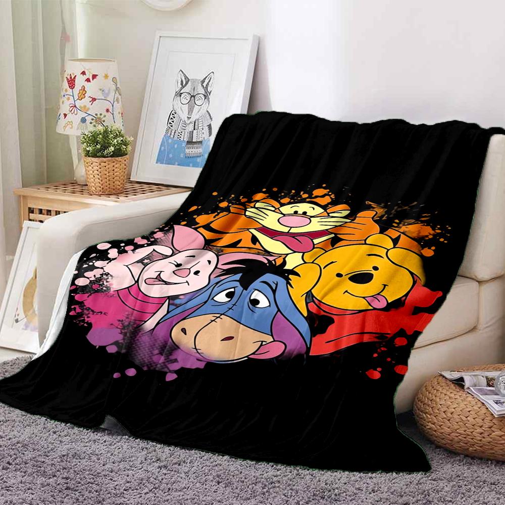 1Pc Winnie Pooh Adventure Blanket Soft And Comfortable Casual Warm Camping Travel Christmas Halloween Xmas Gift M924205