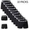 Confezione da 10 Slip Neri da Uomo: Slip Boxer Eleganti e Sensuali - Biancheria Intima Essenziale per Ogni Giorno per Giovani Uomini