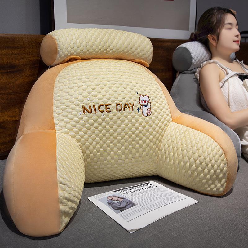 

Трехслойная марлевая подушка для поясничной поддержки для стула, дивана и кровати 70*50cm (Bed Backrest)