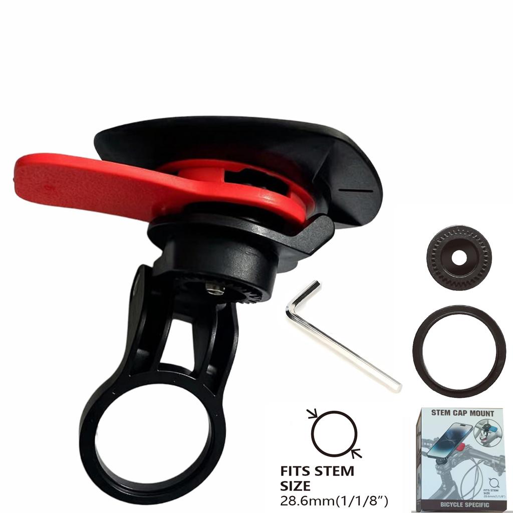 Bike Stem Cap Phone Mount 28.6mm Bicycle Stem Top Cap Cell Phone Holder Cycling GPS Bracket For MTB Road Bike Navigation Stand