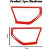 RT-TCZ A Pillar Speaker Trim Cover Ring Decoration Interior Accessories for 2018 2019 2020 2021 2022 Jeep Wrangler JL JLU (Red)