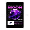 Moon Metal Plaque Poster PaintingKitchen Custom Vintage Wall Mural Tin Sign Poster