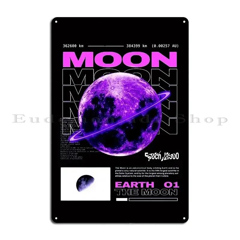 Moon Metal Plaque Poster PaintingKitchen Custom Vintage Wall Mural Tin Sign Poster