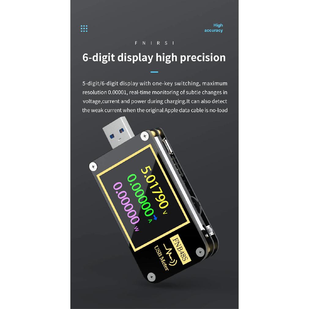 FNB48S PD trigger Voltmeter ammeter Current and Voltmeter USB tester QC4 + PD3.0 2.0 PPS fast charging protocol capacity test