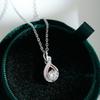 Moissanite Dual-Tone Necklace Silver Four-Claw Classic Lockchain Certified Luxury Gift for Women Jewelry Hypoallergenic