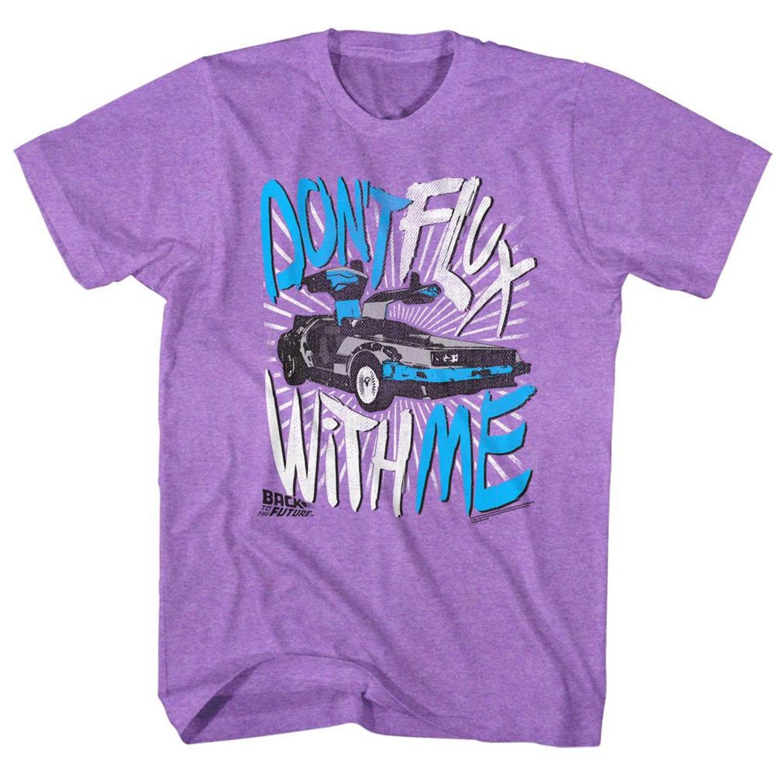 Back to the Future Don T Flux With Me Purple Adult T-Shirt L