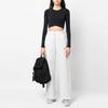 Nike High-Waist Slit Hem Wide-Leg Sports Pants With Embroidered Logo Women Bottoms Ice-Blue DQ5615-025
