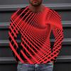 Funny Optical Illusions Graphic T Shirt Fashion Casual 3D Printed Long Sleeve T-shirt Catch Eyes Streetwear Personalization Tees