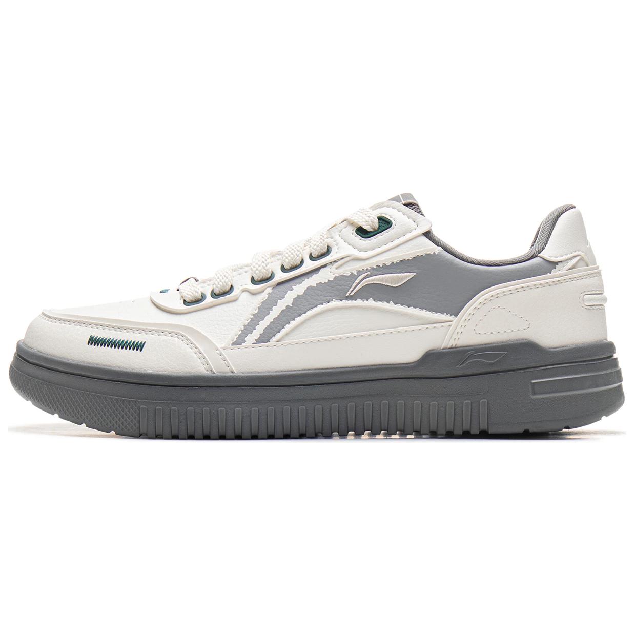 Li-Ning Qingyun Men Low Top Skate Shoes White Grey AGCU349-1 43.5