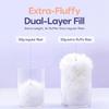 Sleeping Bed Pillow 48 x 74 cm with Quilted Square Checkered and Fiber Fill for Adult Guest Room and Bedroom Bedding