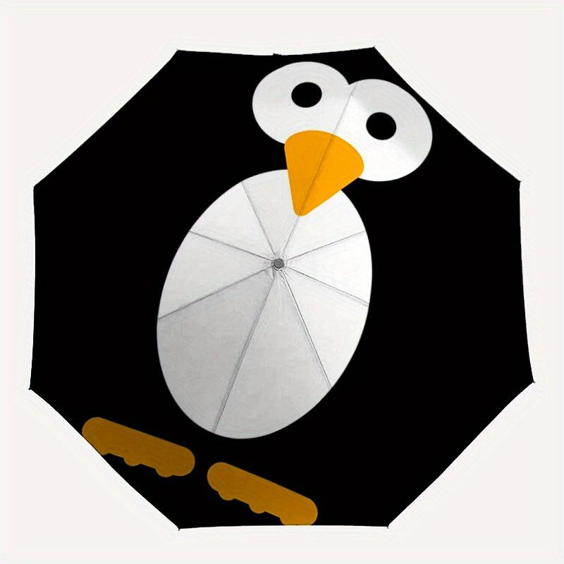 1 Stück Pinguin Automatisches Öffnen/Schließen, Ganzjahres Tragbarer Faltbarer Regenschirm, Reise, Alltag, Formelle Anlässe - Kompakter Luxus Sonnenschirm, Outdoor-Accessoire, D