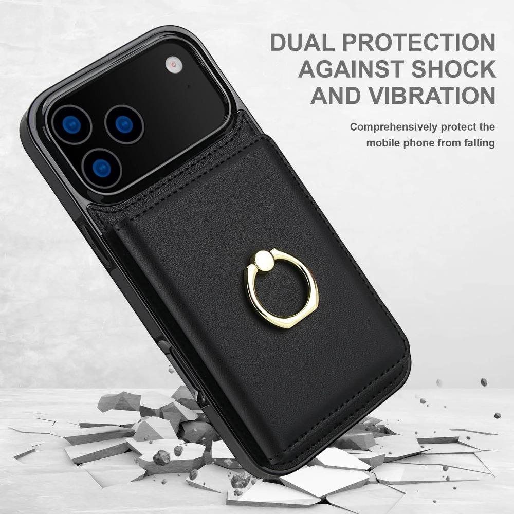 Wallet Card Slot RFID Blocking Kickstand Magnetic 360° Flip Leather Case for IPhone 18 Pro Max 17 16 15 14 13 Plus Air