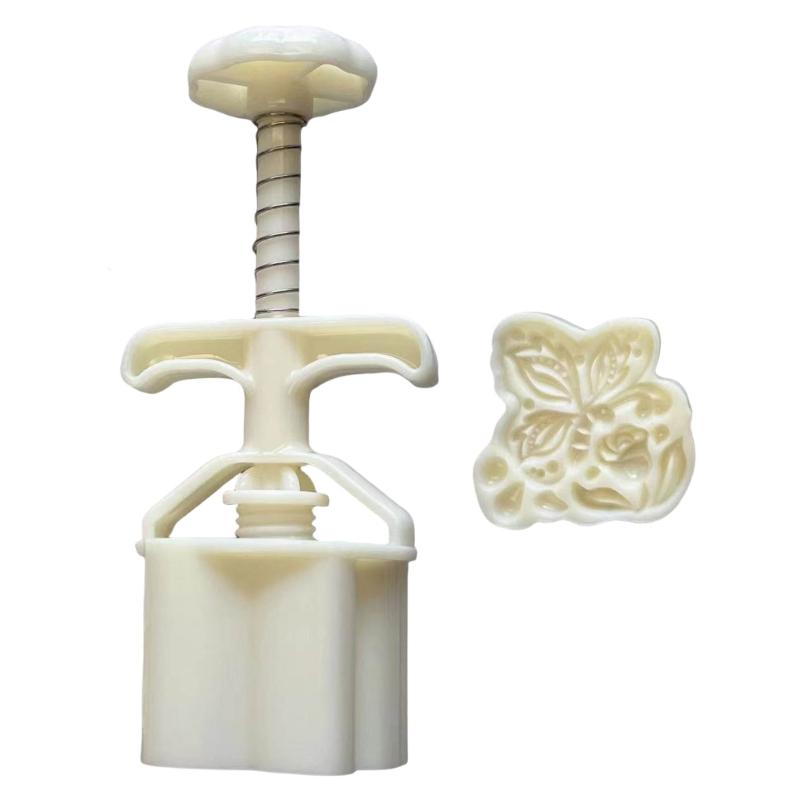 Traditional Pastries Cookie Stamp Hand Pressed Mooncakes Mold Bean Pastes Cake Bakewares Dessert Mould for Cooking Lover