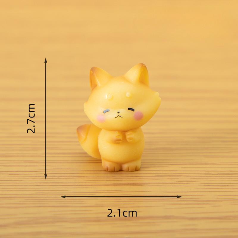 

Милая маленькая лисичка, украшения для дома, кукольный домик, офис, автомобиль, смола, маленькие фигурки и аксессуары Clap, fox