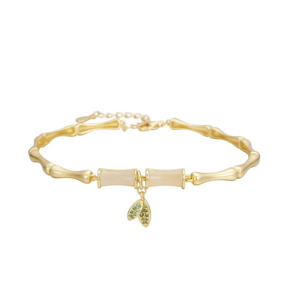 O Novo Modelo Tem Sua Pulseira de Bambu Suficiente para Mulheres Nicho Moda de Luxo Leve Design Versátil Pulseira de Bambu