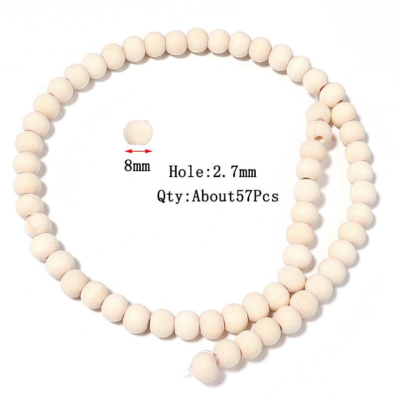 Natural Wooden Beads Round Oval Spacer Wood Bead For Jewelr Bracelet Necklace Making Diy Charm Rosary Ball Supplies As Picture