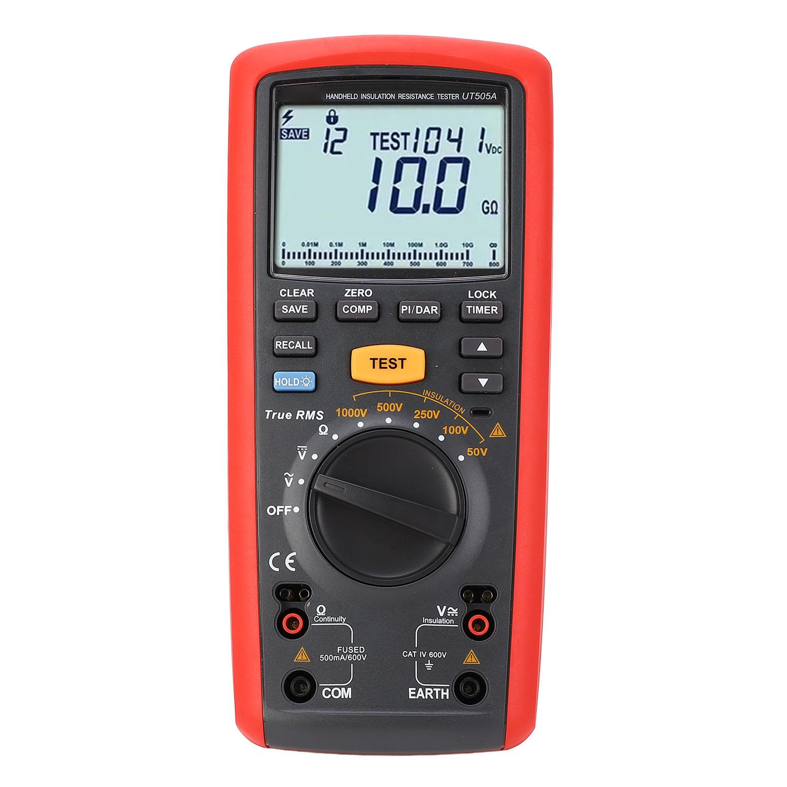 

UT505A Handheld Insulation Resistance Tester Ground Resistance Meter Digital Megohmmeter for