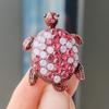 Vintage Rhinestone Cute Cartoon Turtle Animal Brooches For Women Men Coat Clothing Accessories Brooch Pins Party Jewelry Gifts
