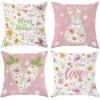 Spring Floral Style Print Nordic Home Decor Pillowcase Bedroom Living Room Sofa Decoration Polyester Cushion Cover With Zipper