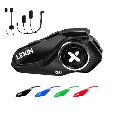 LEXIN G1 Motorcycle Intercom with Bluetooth 5.0 Helmet Headset / CVC & DSP Dual Noise Cancelling Calling / Up To 28 Hours Continuous Use / IP67 Waterp