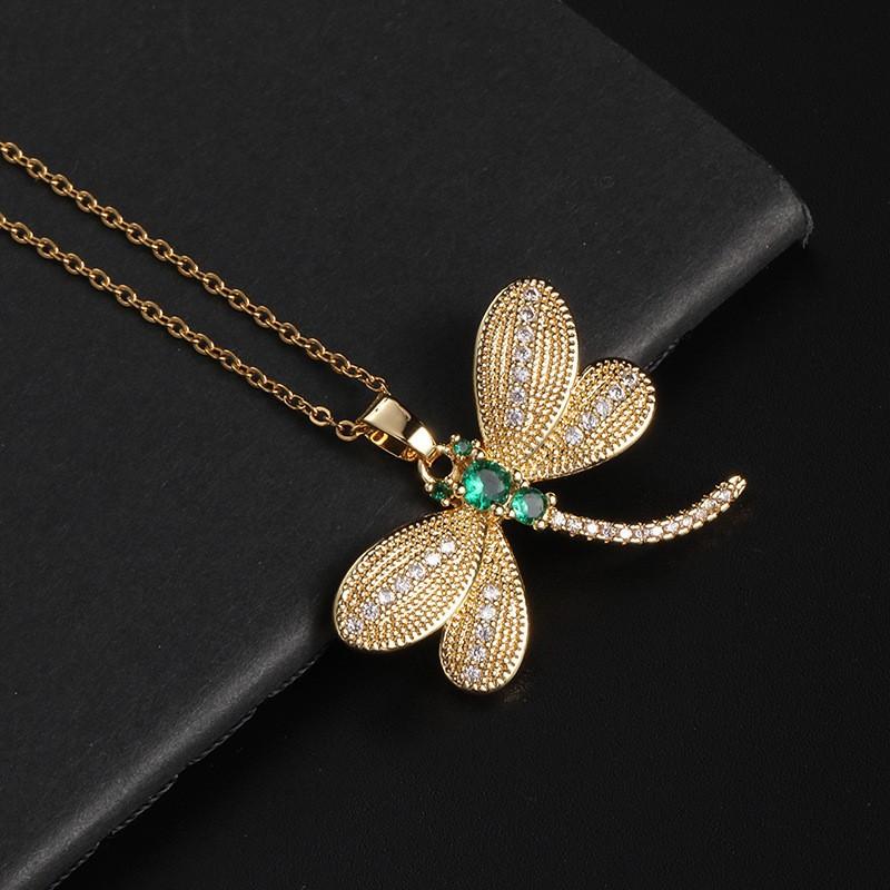 Trendy Zircon Butterfly Pendant Necklace For Women Small Collarbone Chain With Colorful Zirconia