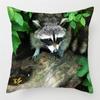 Copricuscino Procione Carino 45x45cm Stampa Uccello Selvatico Federa per Casa Divano Letto Sedia Cuscini Decorativi