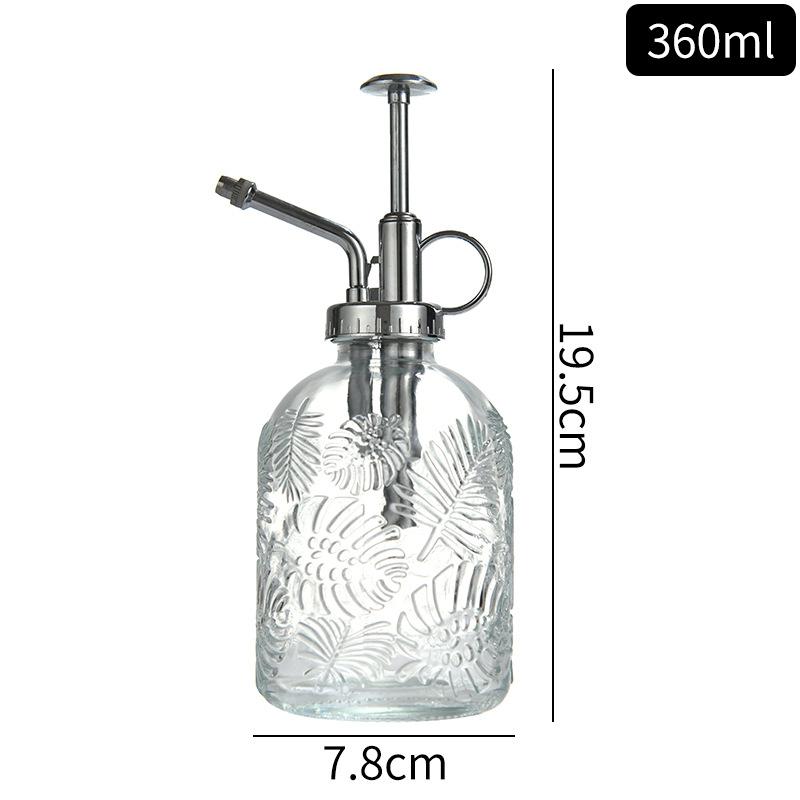 New Colorful Glass Flower Watering Sprayer Maple Leaf Shape High-End Hand-Press Type360mlGarden Sprinkler Spray Bottle