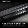 For Tesla Model 3 2021-2023 Car Threshold Bar Magnetic Induction LED Luminous Illuminated Welcome Pedal Model Y Auto Accessories