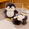 Cute Roomy Animal Penguin Shoes For Winter House 2024 Warm Cold-resistant Women's Fluffy Slippers Girls Warm Fuzzy Slippers