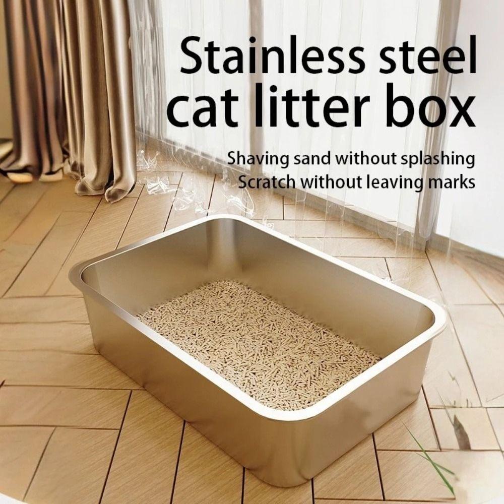 WC per Gatti di Grande Capacità Facile da Pulire Toilette per Gatti Nuova Lettiera per Gatti Gatto