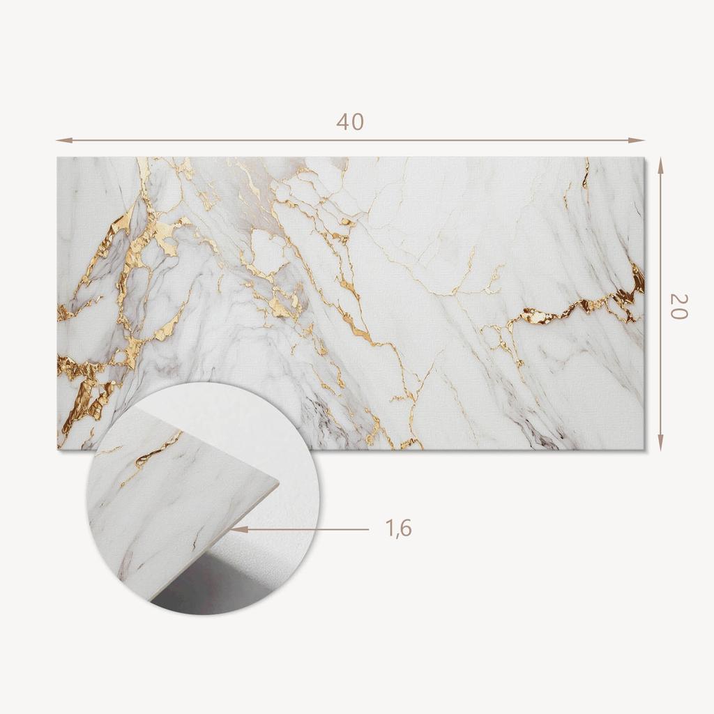 Paczka Kafelków Winylowych Z Nadrukiem Elegancki Marmur Z Żyłkami 10X40X20 Cm
