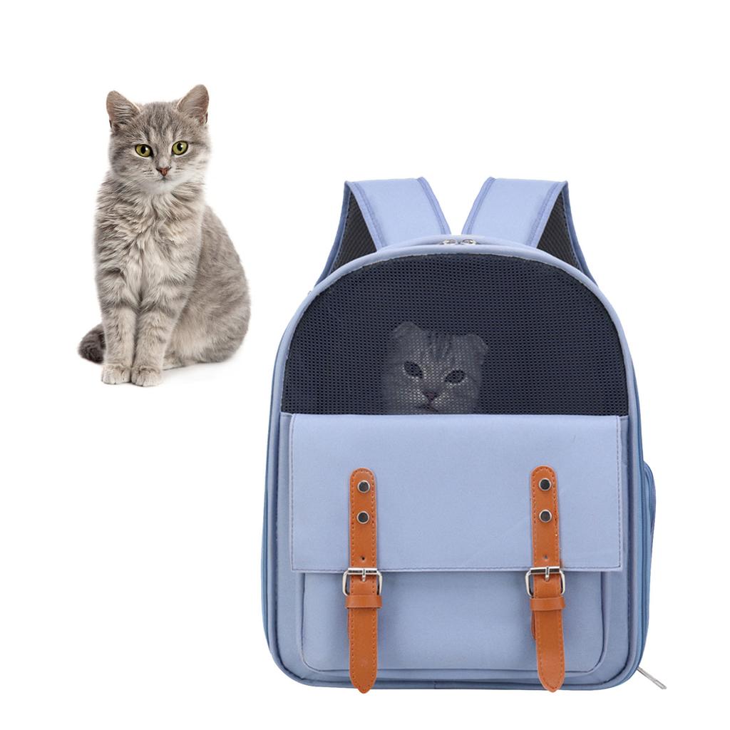 Cat Backpack Large Capacity Portable Brthable Dog Cat Carrying Double Shoulder Bag for Pet Outing Travel Hiking
