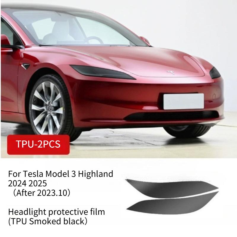 Car Clear TPU Transparent Headlight Tail Film Body Sticker Pre-Cut Paint Protection Decor Film for Tesla Model 3 Highland 2025