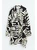 H M Wrap Style Dress Black Pattern 1145264001