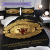 Glory Manchesters Emblematic Pride Three-piece set (1 * duvet cover + 2 * pillowcase, without core) 2D Flat Christmas birthday gift