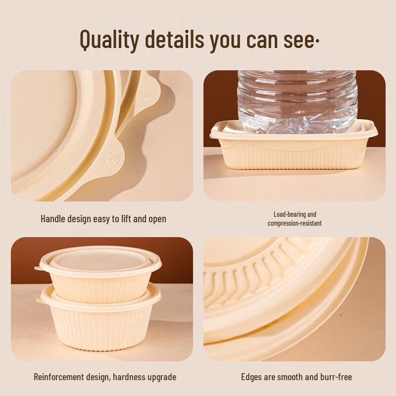 Biodegradable Corn Starch Microwaveable Lunch Boxes