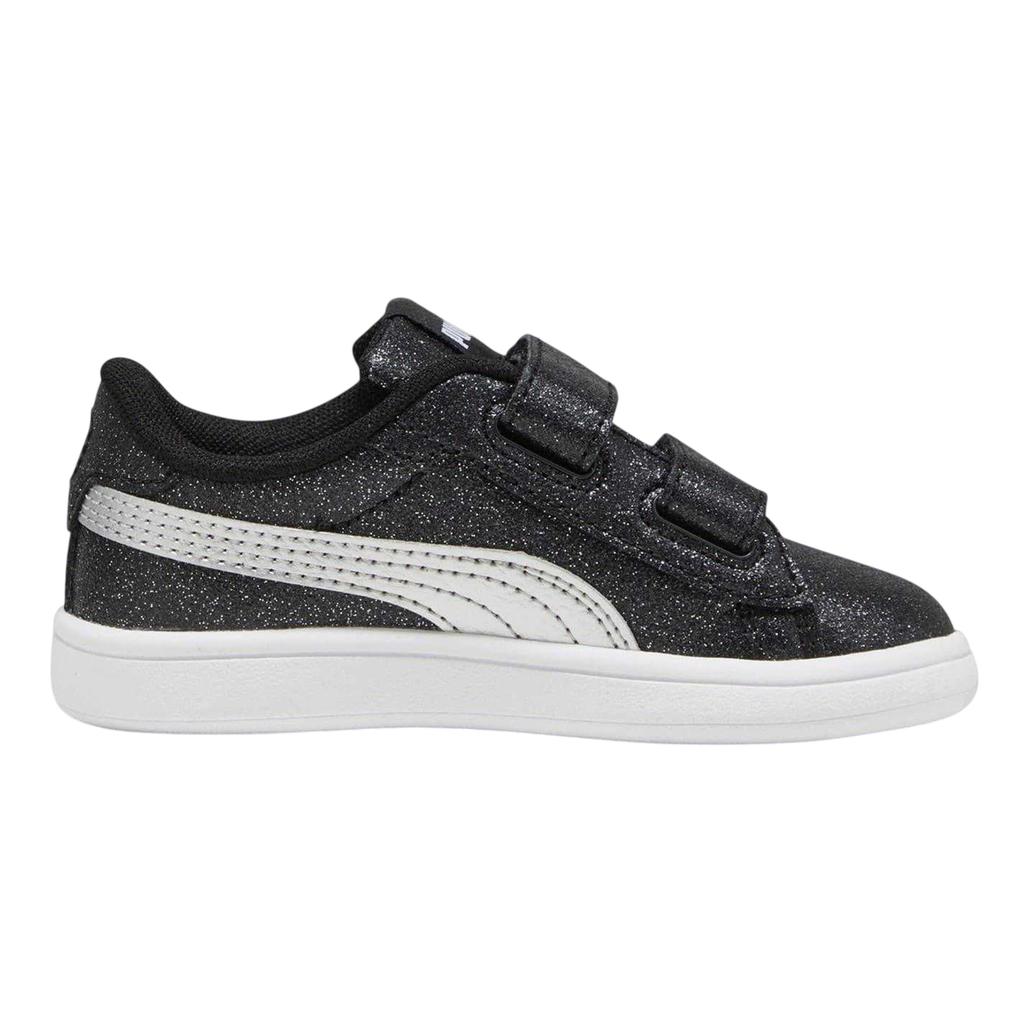 Puma Baby Girls Smash 3.0 Glitter Hook and Loop Trainers