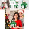 Green Christmas Gift Packaging Box With Santa Claus Print For Party And Celebration Use
