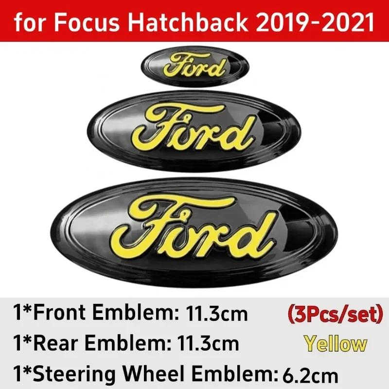 Autoaufkleber Ford Neu 2025 Heißes Metall Auto Front Heck Logo Aufkleber für Ford Edge Taurus Explorer Escape ST Kuga Mondeo Focus Equato