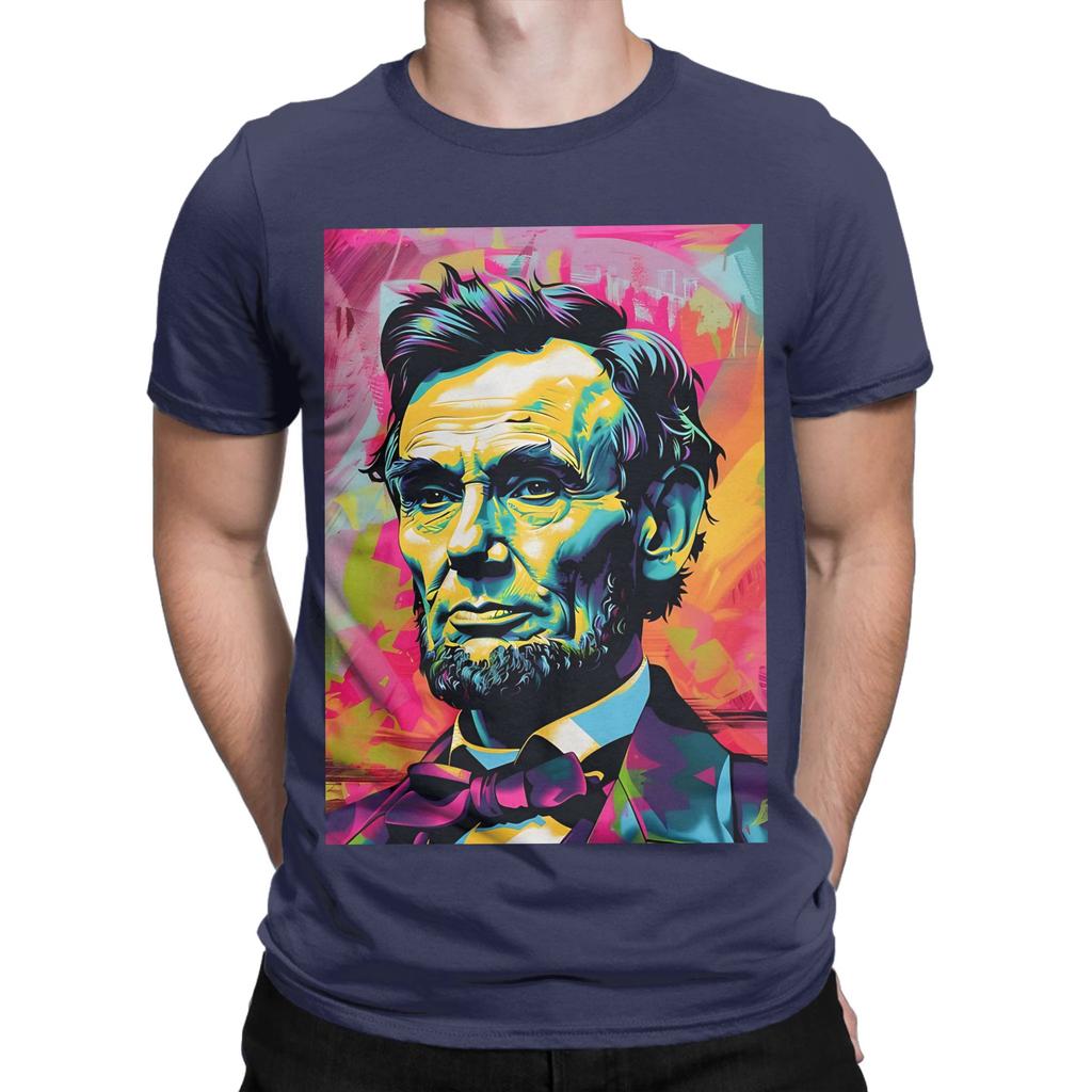 Abraham Lincoln Pop Art Style Portrait Funny 100 Cotton Tshirt Abraham Tops Tees For Unisex