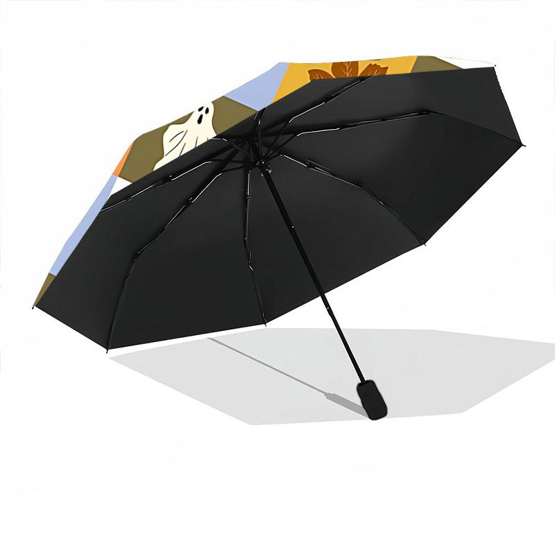 1pc Halloween Fall Automatic Open/Close Umbrella with One Touch Button,, Windproof Design   Lightweight Portable Umbrella for Women & Men6077