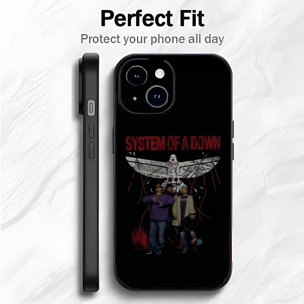 Heavy Rock Band S-System Of A Down Phone Case Phone Case Soft Packaging Lightweight For iPhone17 16 15 14 13ProMax