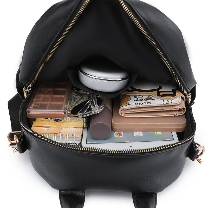 Shoulder Bag Women's Soft Leather PU Backpack